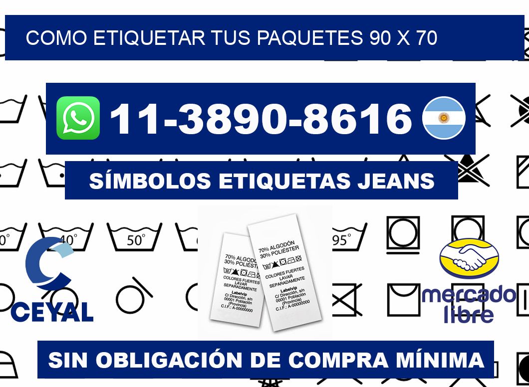 como etiquetar tus paquetes 90 x 70