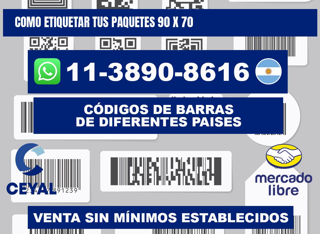 como etiquetar tus paquetes 90 x 70