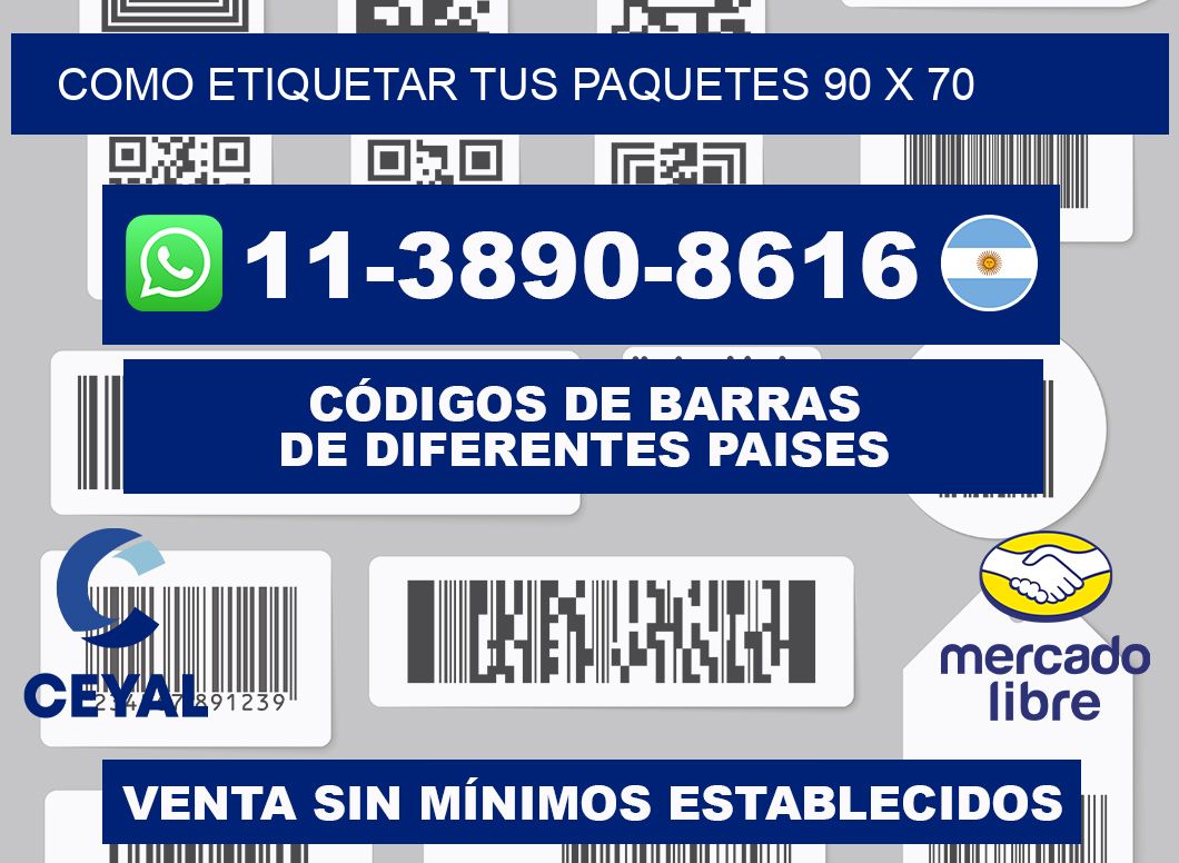como etiquetar tus paquetes 90 x 70