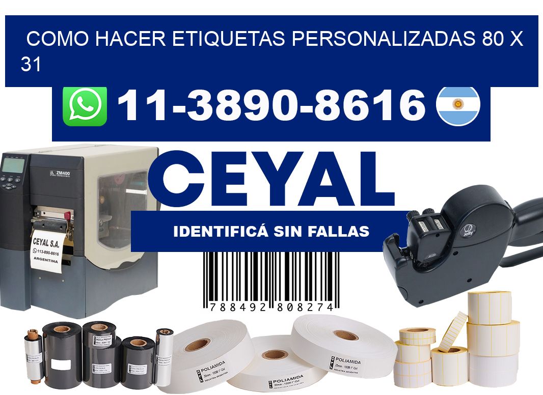 como hacer etiquetas personalizadas 80 x 31
