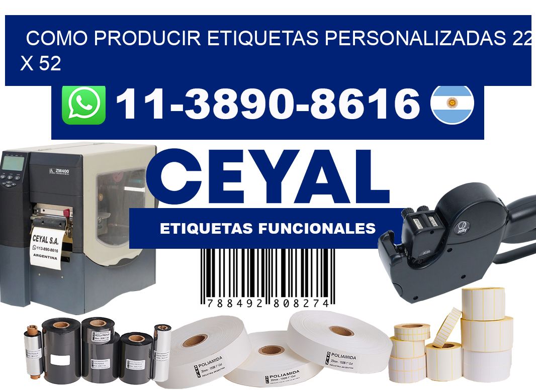 como producir etiquetas personalizadas 22 x 52