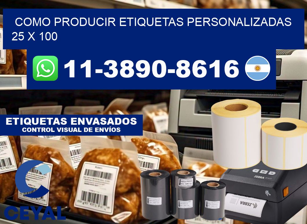 como producir etiquetas personalizadas 25 x 100