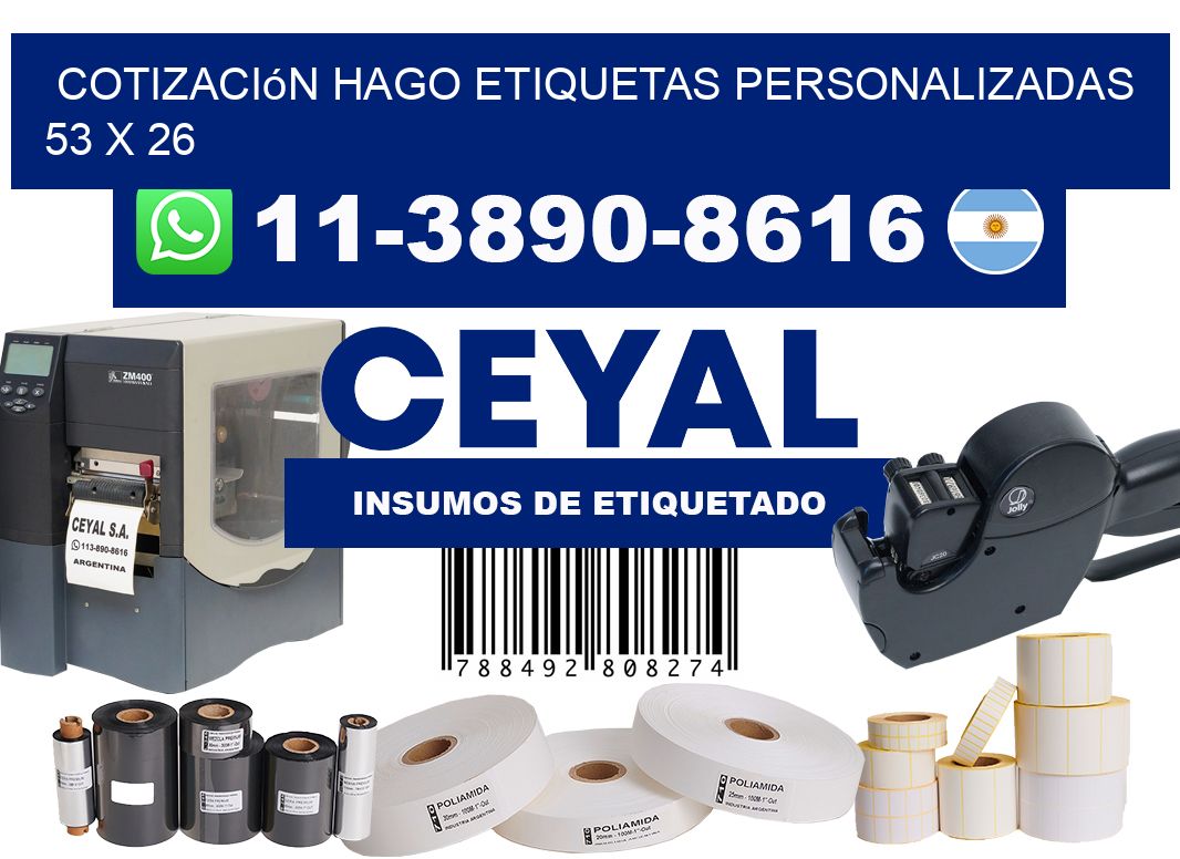 cotización hago etiquetas personalizadas 53 x 26