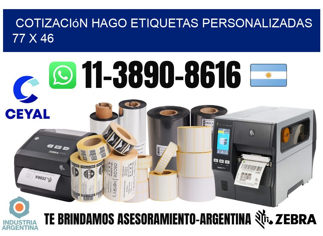 cotización hago etiquetas personalizadas 77 x 46