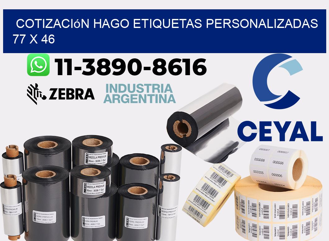 cotización hago etiquetas personalizadas 77 x 46