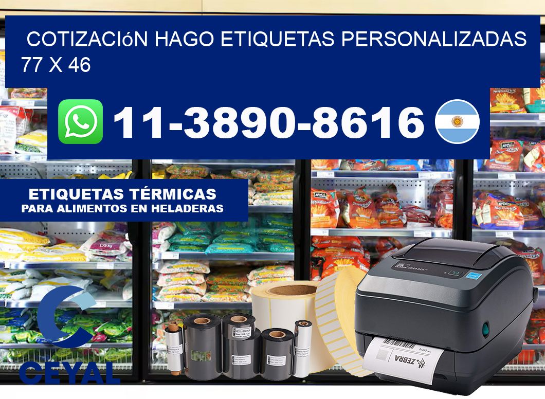 cotización hago etiquetas personalizadas 77 x 46