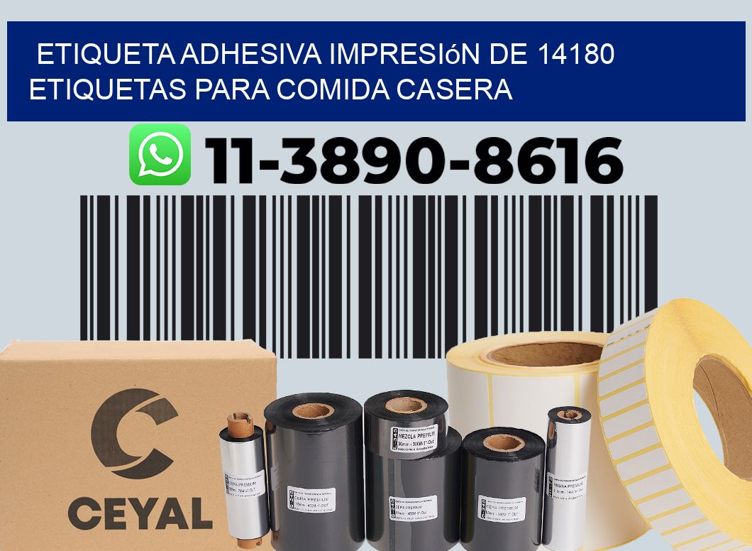 etiqueta adhesiva impresión de 14180 etiquetas para comida casera