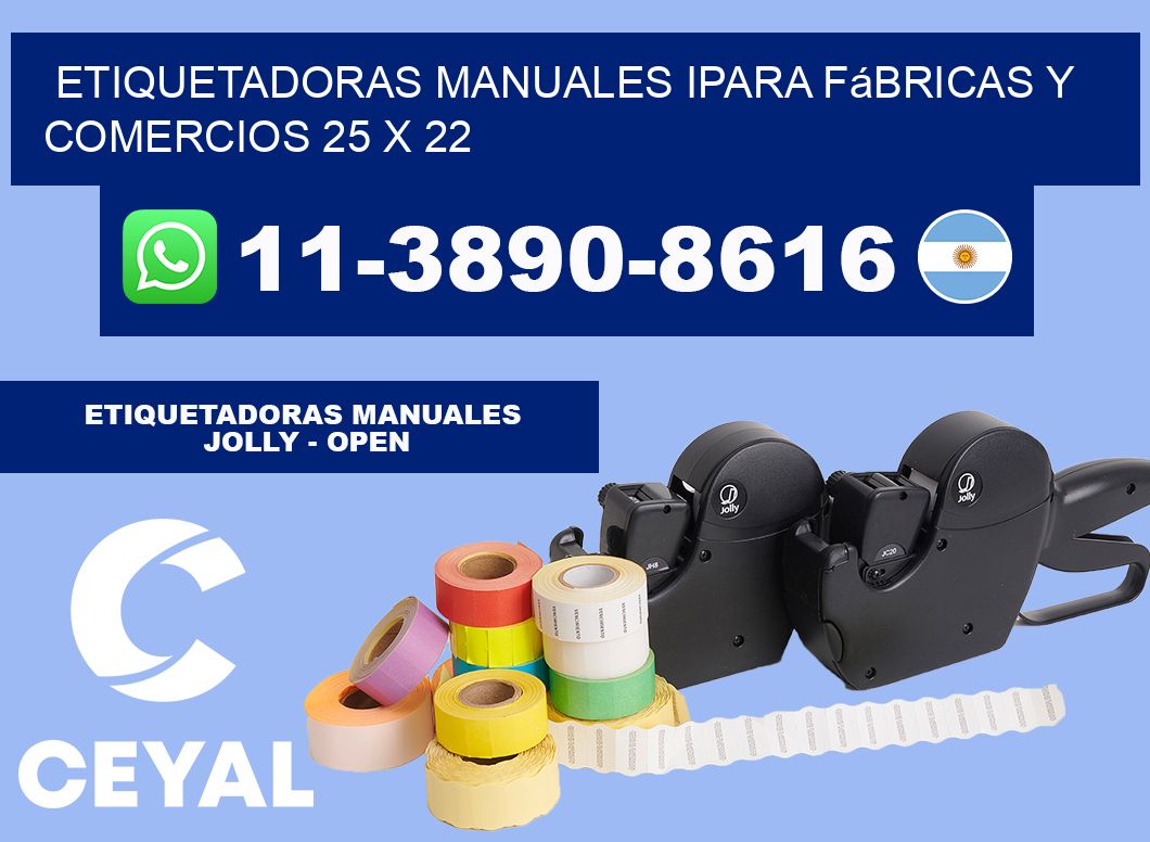 etiquetadoras manuales ipara fábricas y comercios 25 x 22