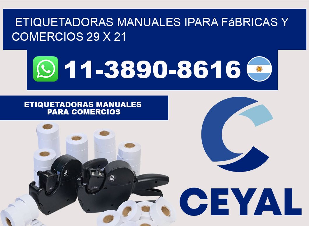 etiquetadoras manuales ipara fábricas y comercios 29 x 21
