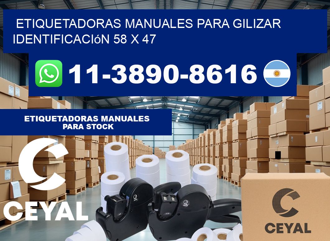 etiquetadoras manuales para gilizar identificación 58 x 47