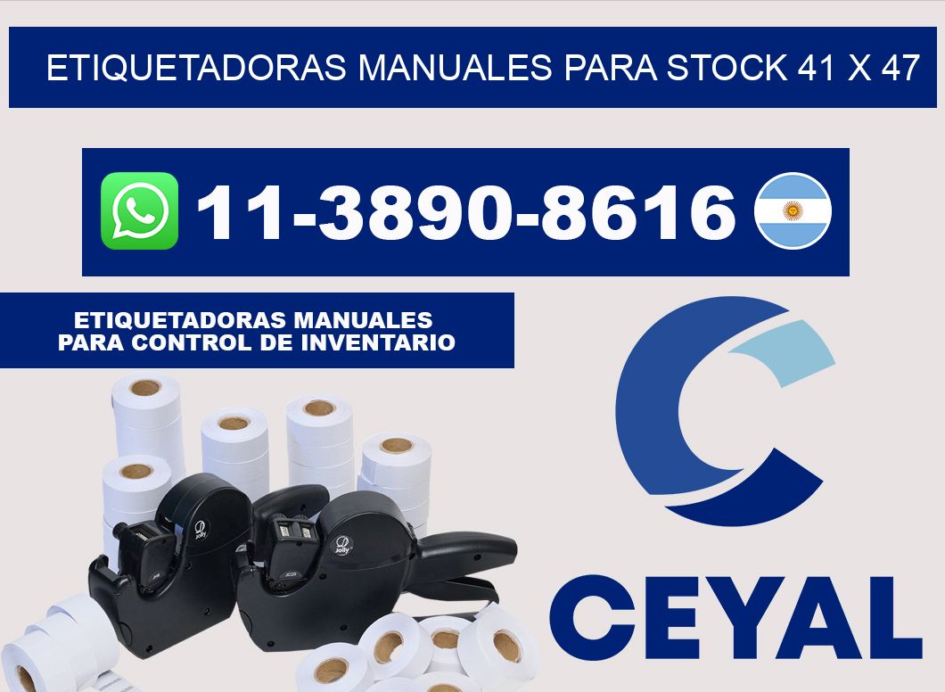 etiquetadoras manuales para stock 41 x 47