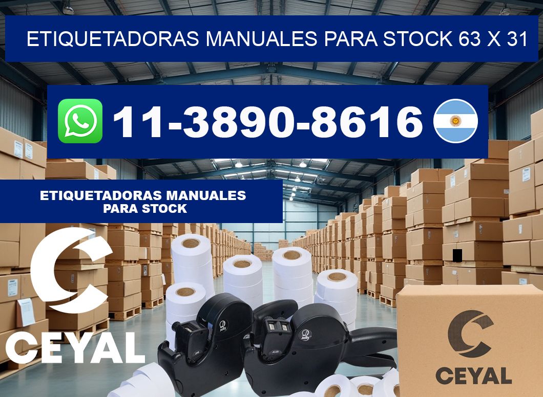 etiquetadoras manuales para stock 63 x 31