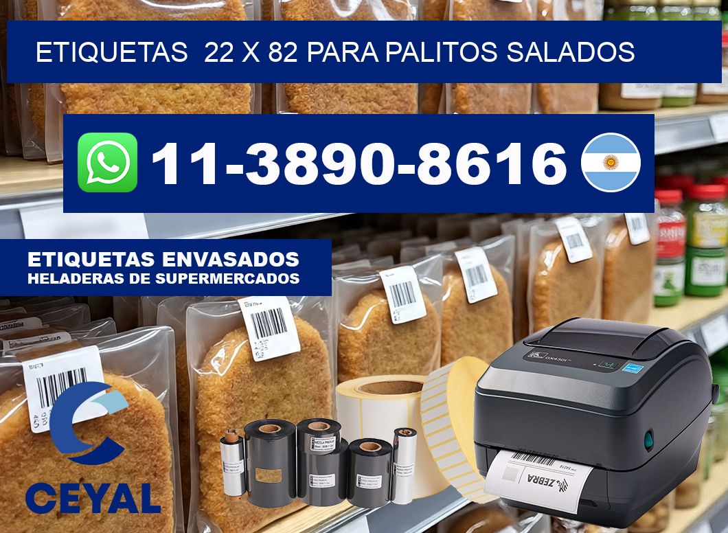 etiquetas  22 x 82 para Palitos salados