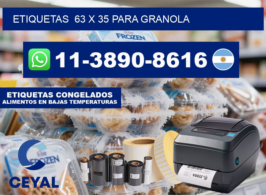 etiquetas  63 x 35 para Granola