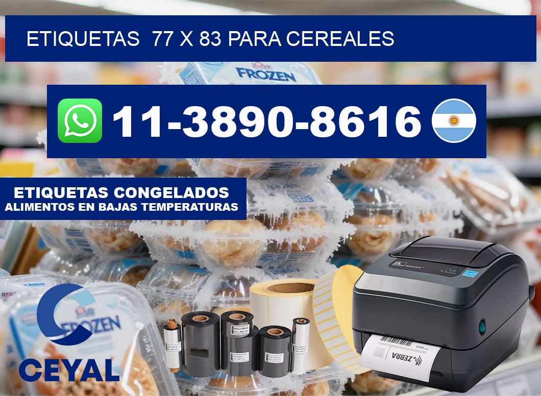 etiquetas  77 x 83 para Cereales