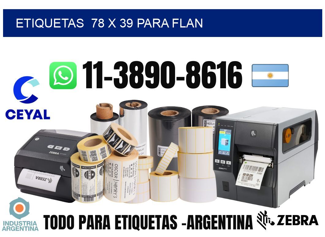etiquetas  78 x 39 para Flan