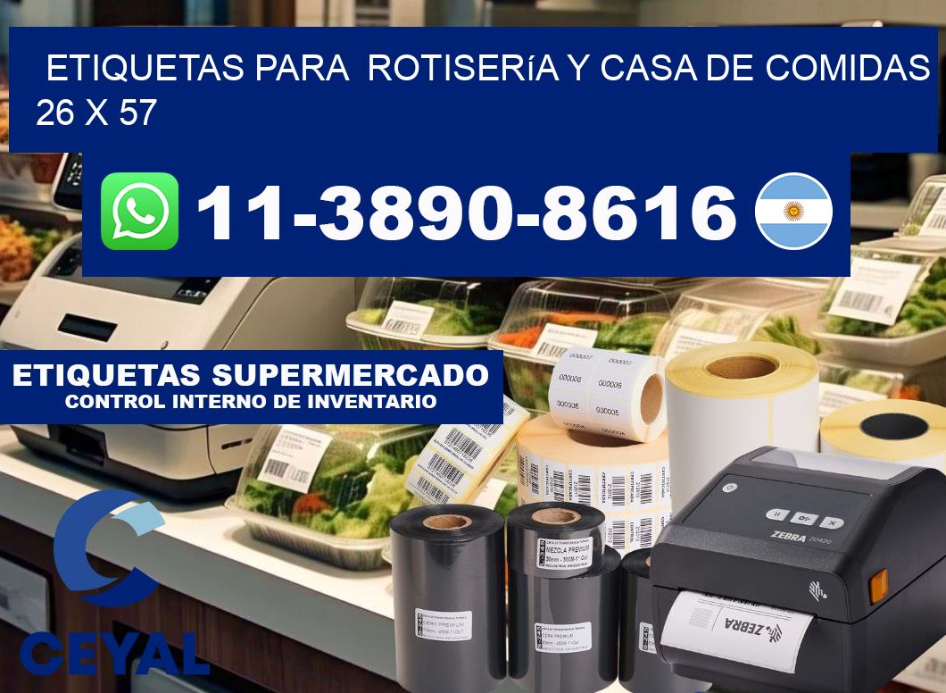 etiquetas para  Rotisería y casa de comidas 26 x 57