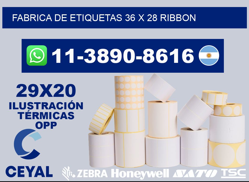 fabrica de etiquetas 36 x 28 ribbon