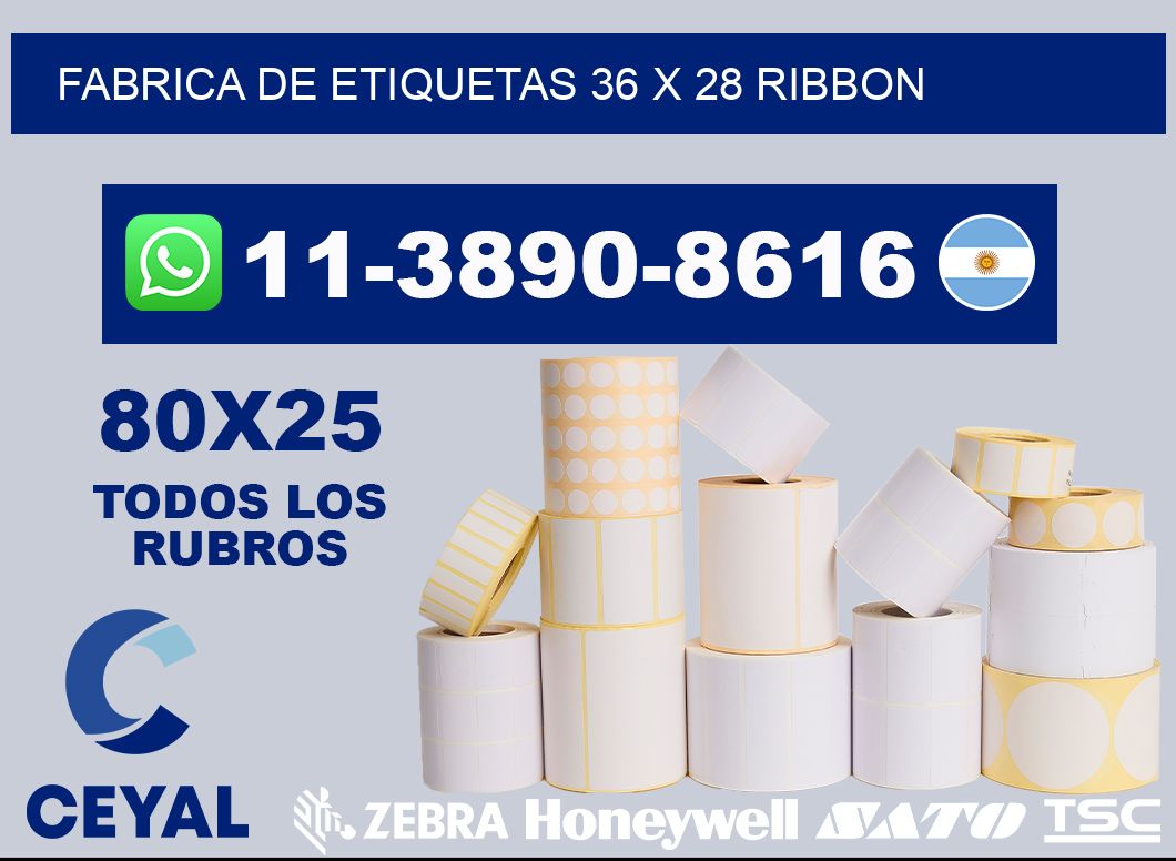 fabrica de etiquetas 36 x 28 ribbon