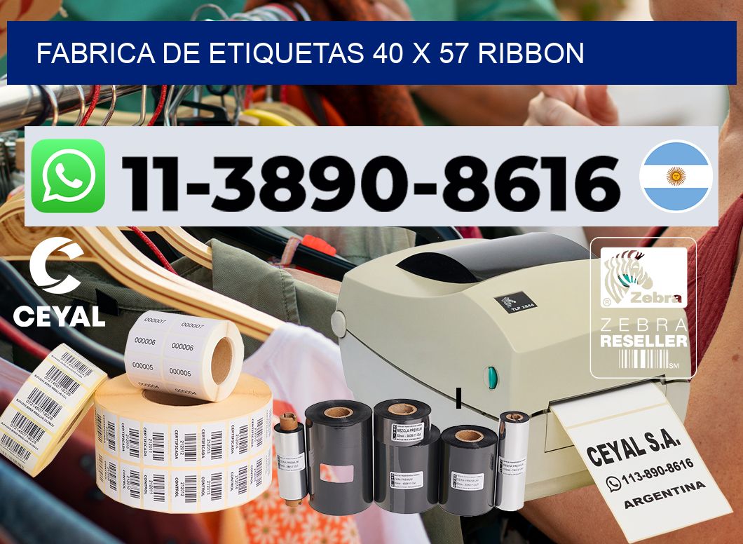 fabrica de etiquetas 40 x 57 ribbon