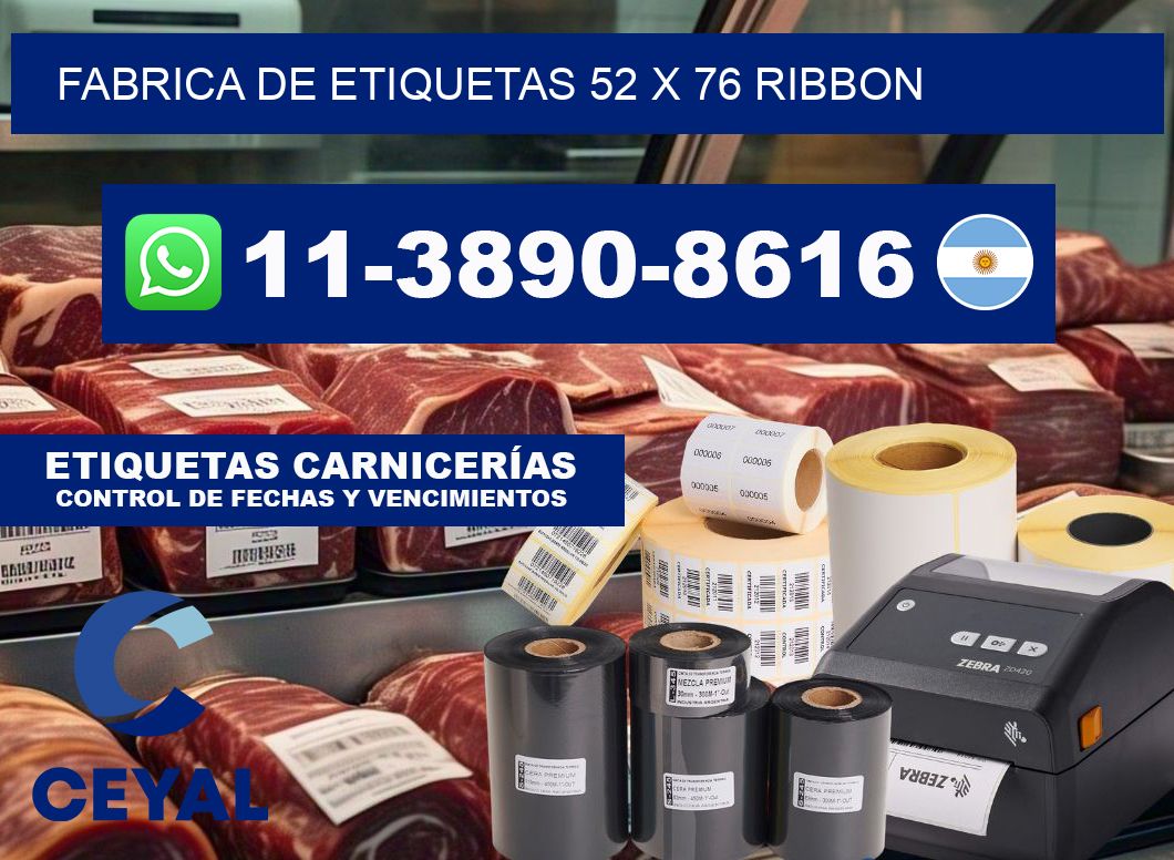 fabrica de etiquetas 52 x 76 ribbon