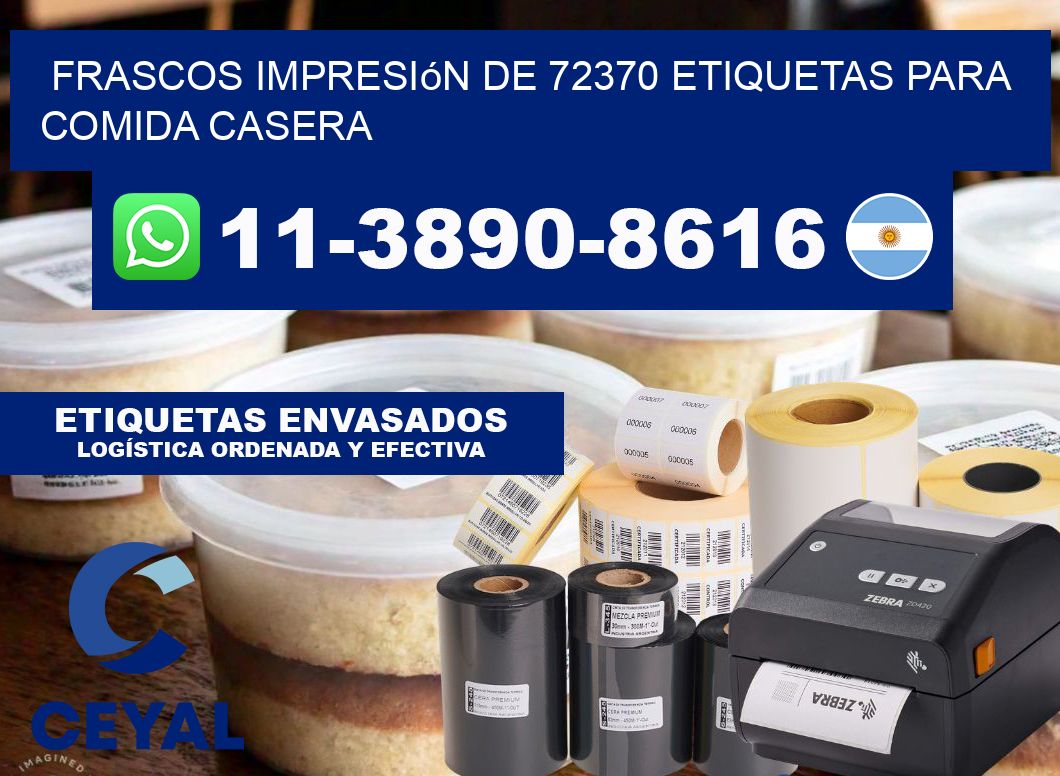 frascos impresión de 72370 etiquetas para comida casera