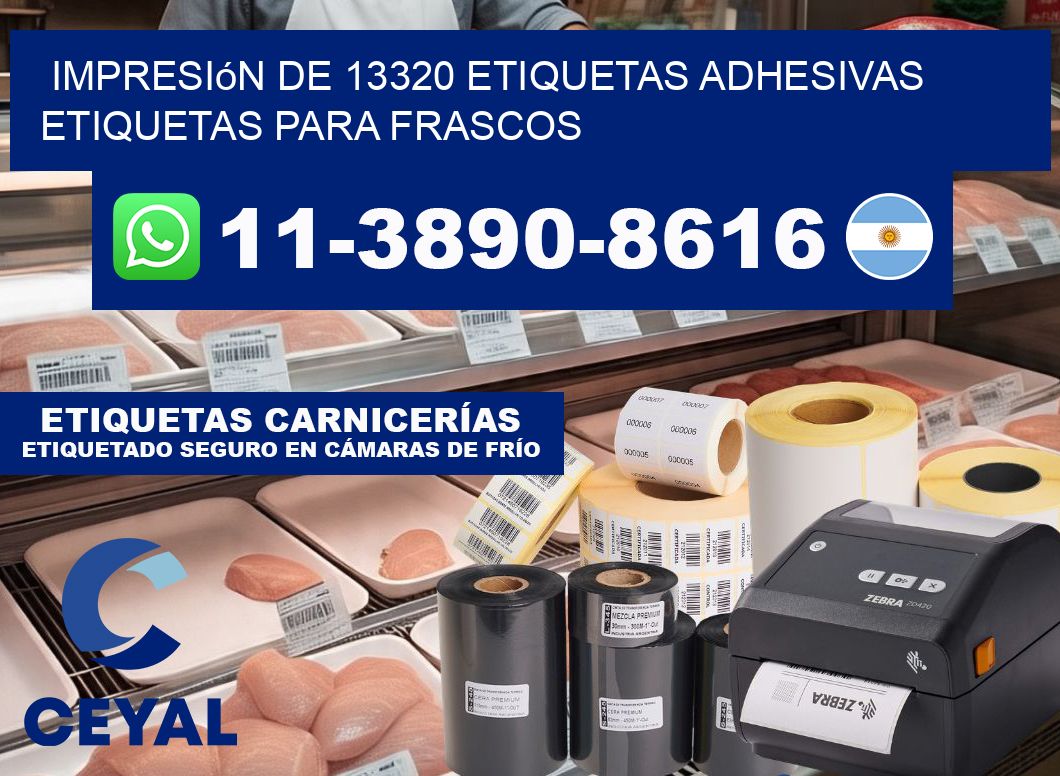 impresión de 13320 etiquetas adhesivas etiquetas para frascos