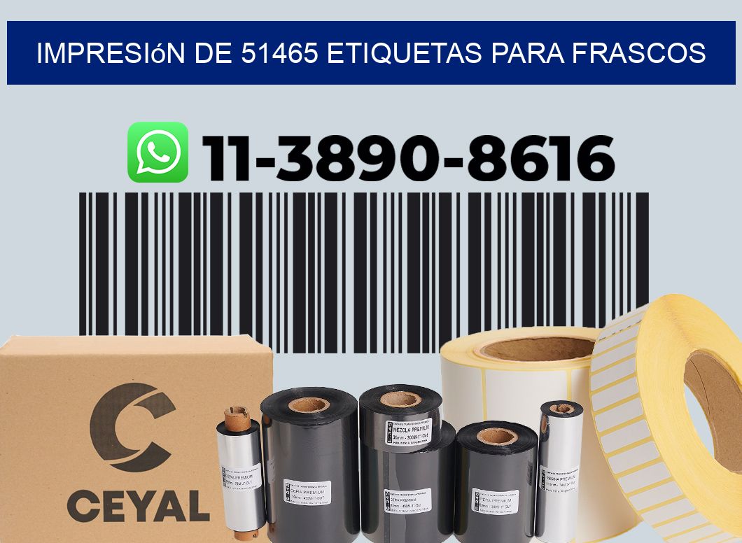 impresión de 51465 etiquetas para frascos