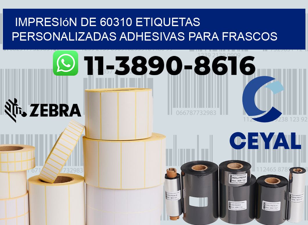 impresión de 60310 etiquetas personalizadas adhesivas para frascos