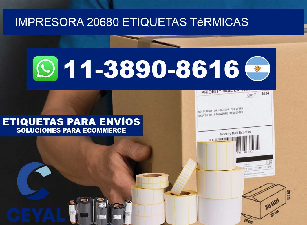 impresora 20680 etiquetas térmicas