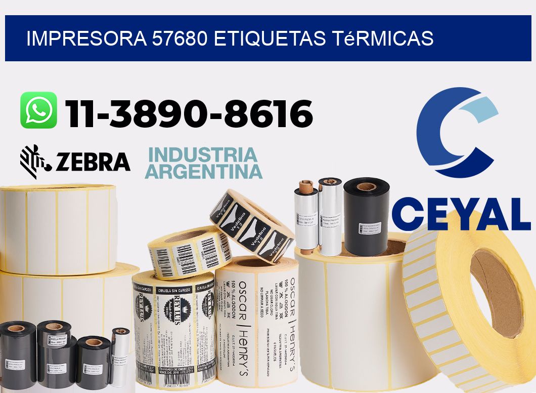 impresora 57680 etiquetas térmicas