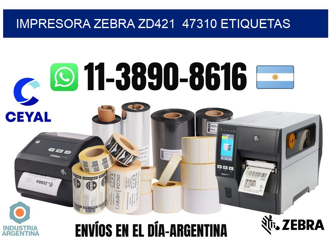 impresora zebra zd421  47310 etiquetas
