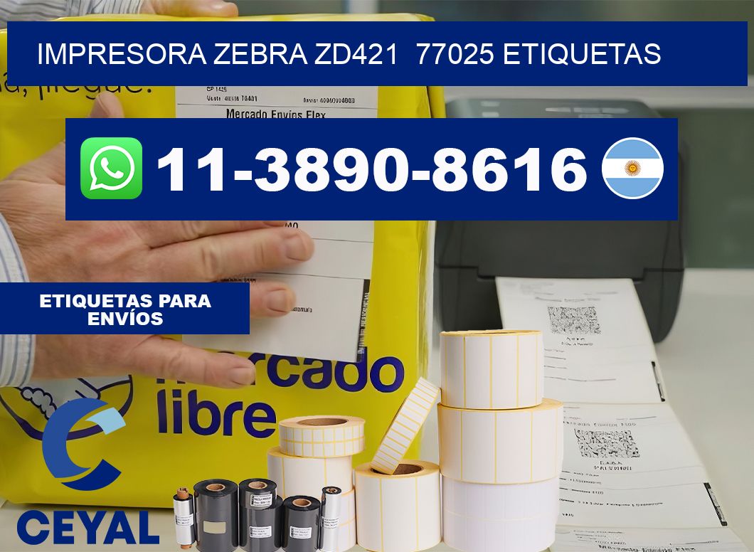 impresora zebra zd421  77025 etiquetas