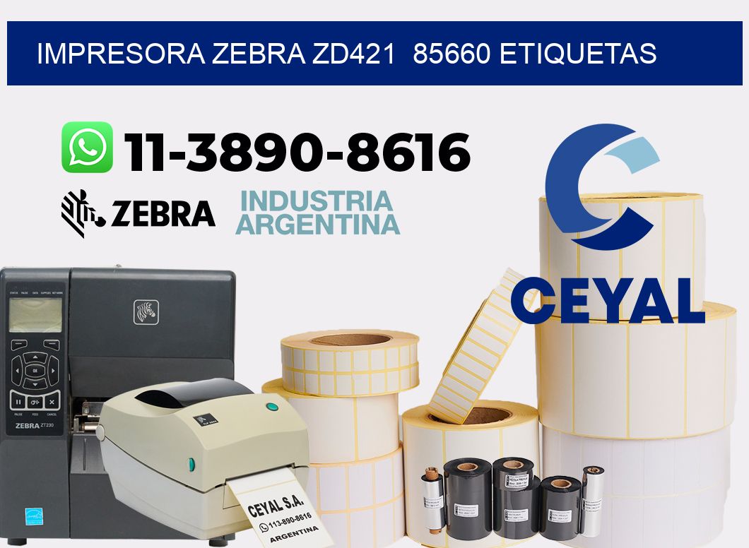 impresora zebra zd421  85660 etiquetas