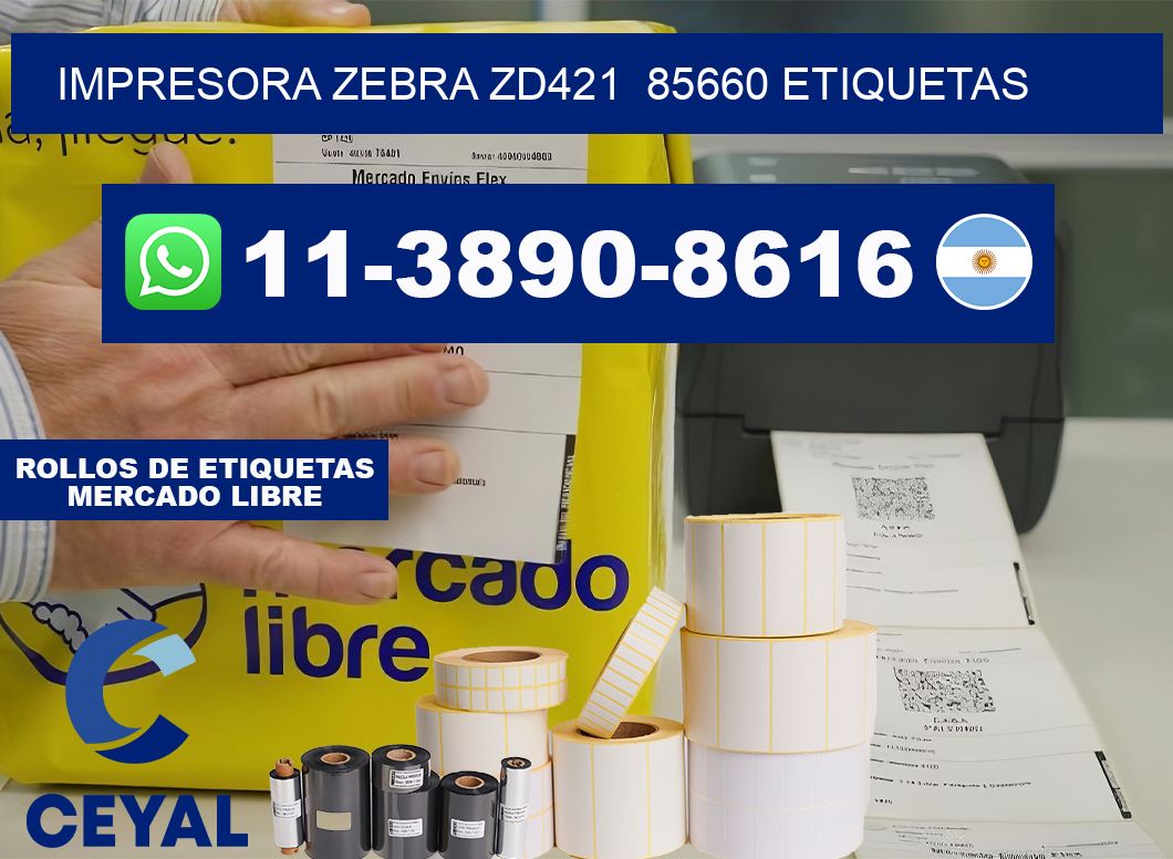 impresora zebra zd421  85660 etiquetas