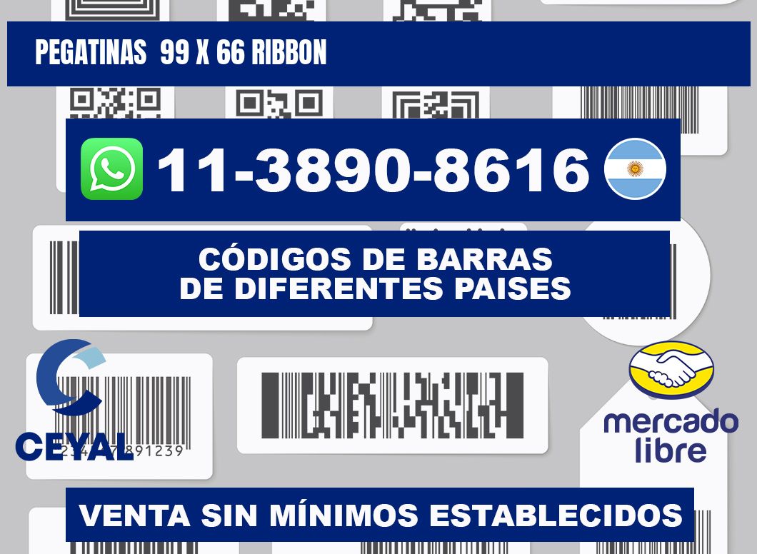 pegatinas  99 x 66 ribbon
