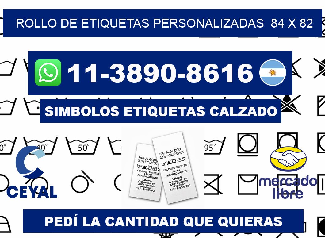 rollo de etiquetas personalizadas 84 x 82