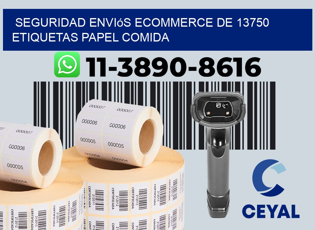 seguridad enviós ecommerce de 13750 etiquetas papel comida