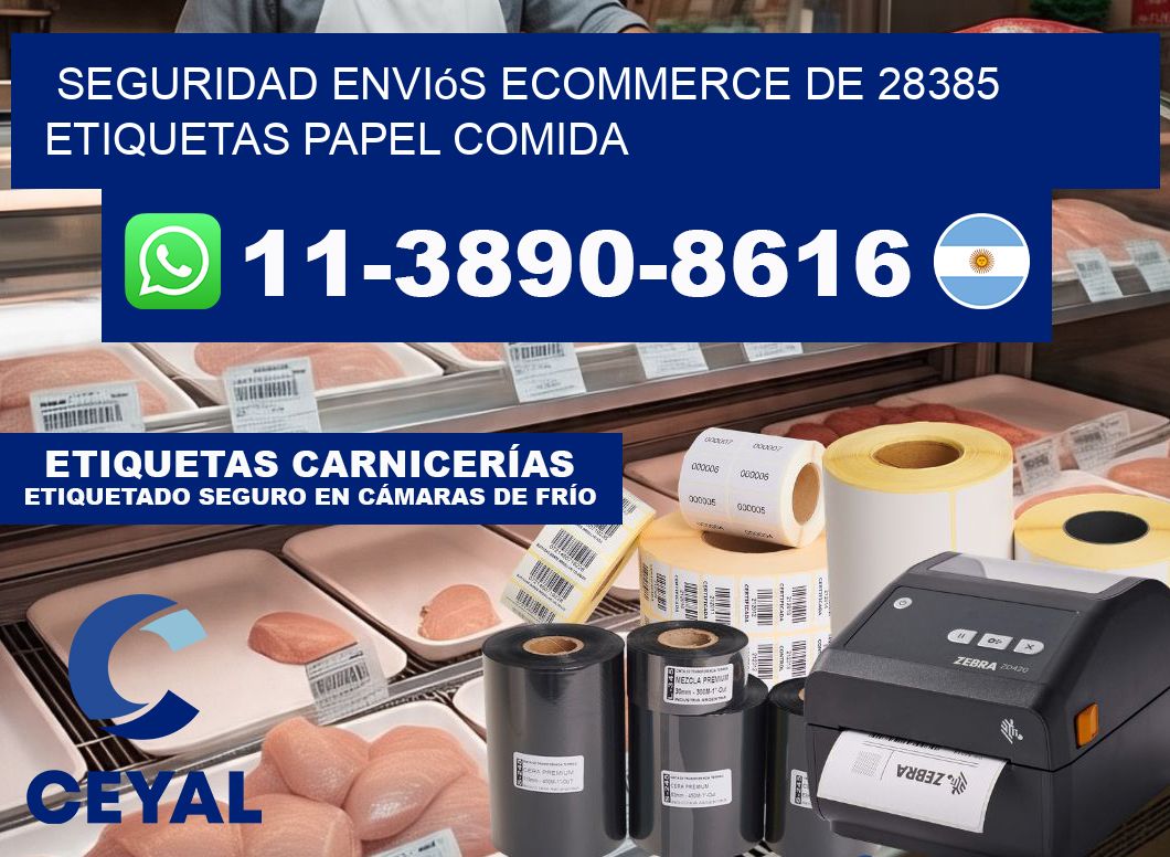 seguridad enviós ecommerce de 28385 etiquetas papel comida