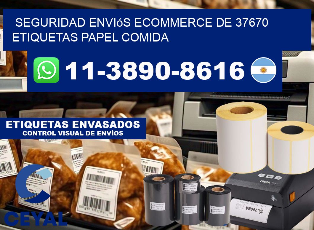 seguridad enviós ecommerce de 37670 etiquetas papel comida