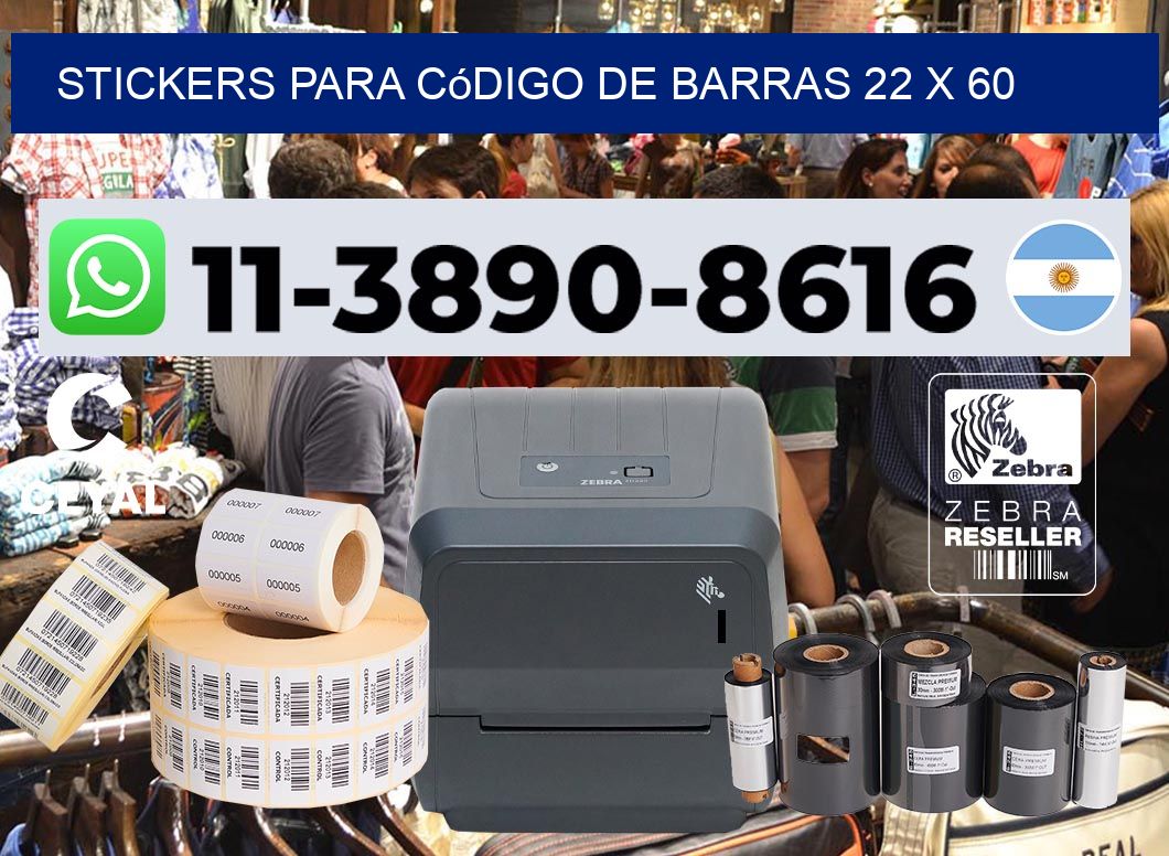 stickers para código de barras 22 x 60