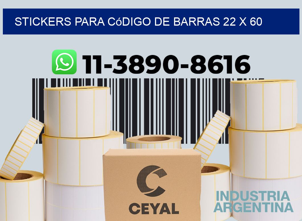 stickers para código de barras 22 x 60