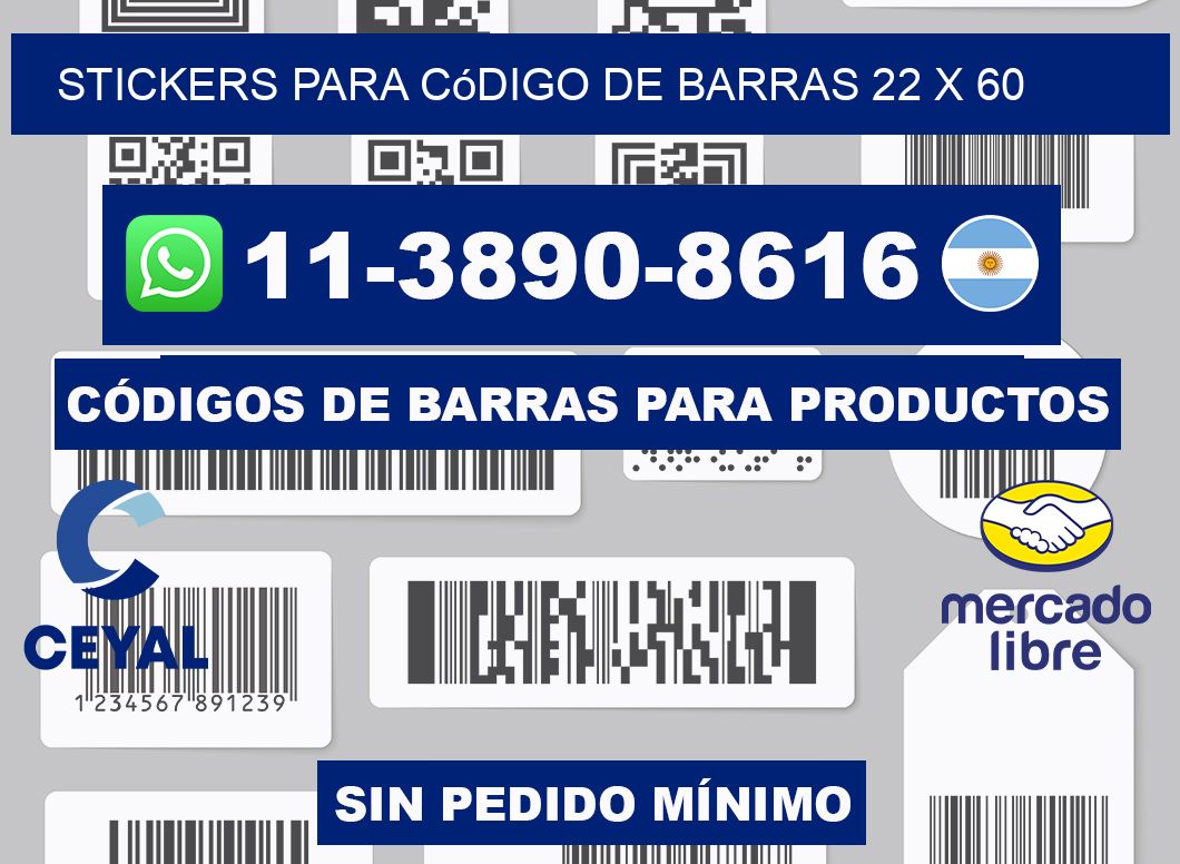 stickers para código de barras 22 x 60