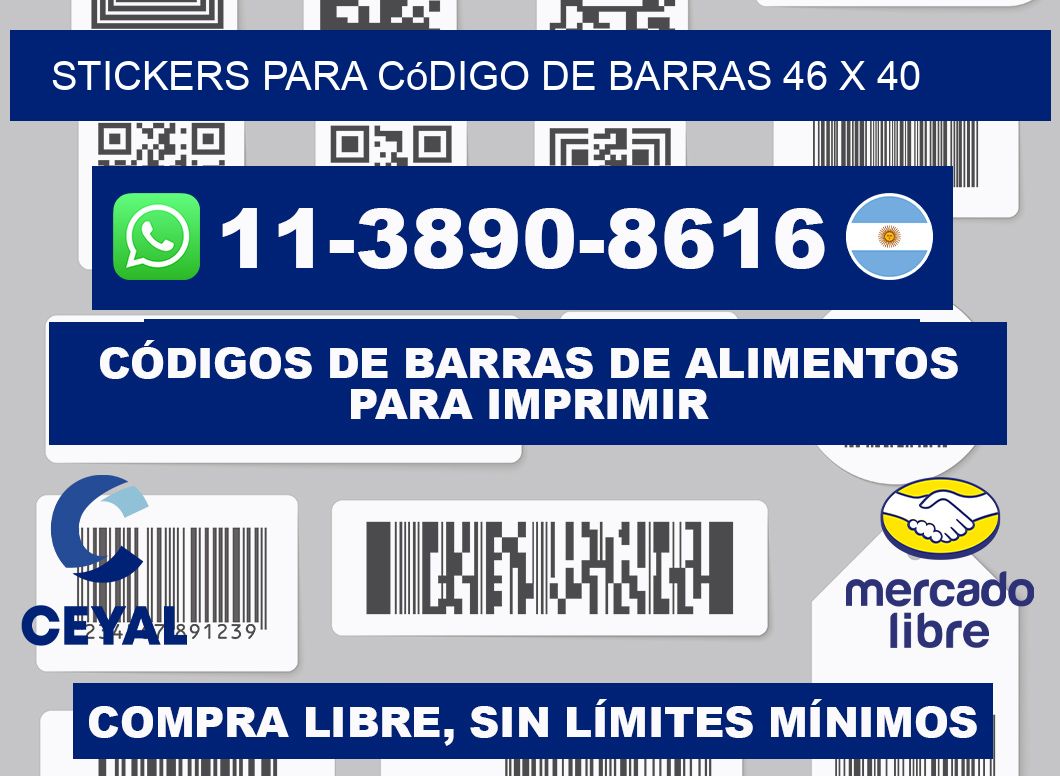 stickers para código de barras 46 x 40