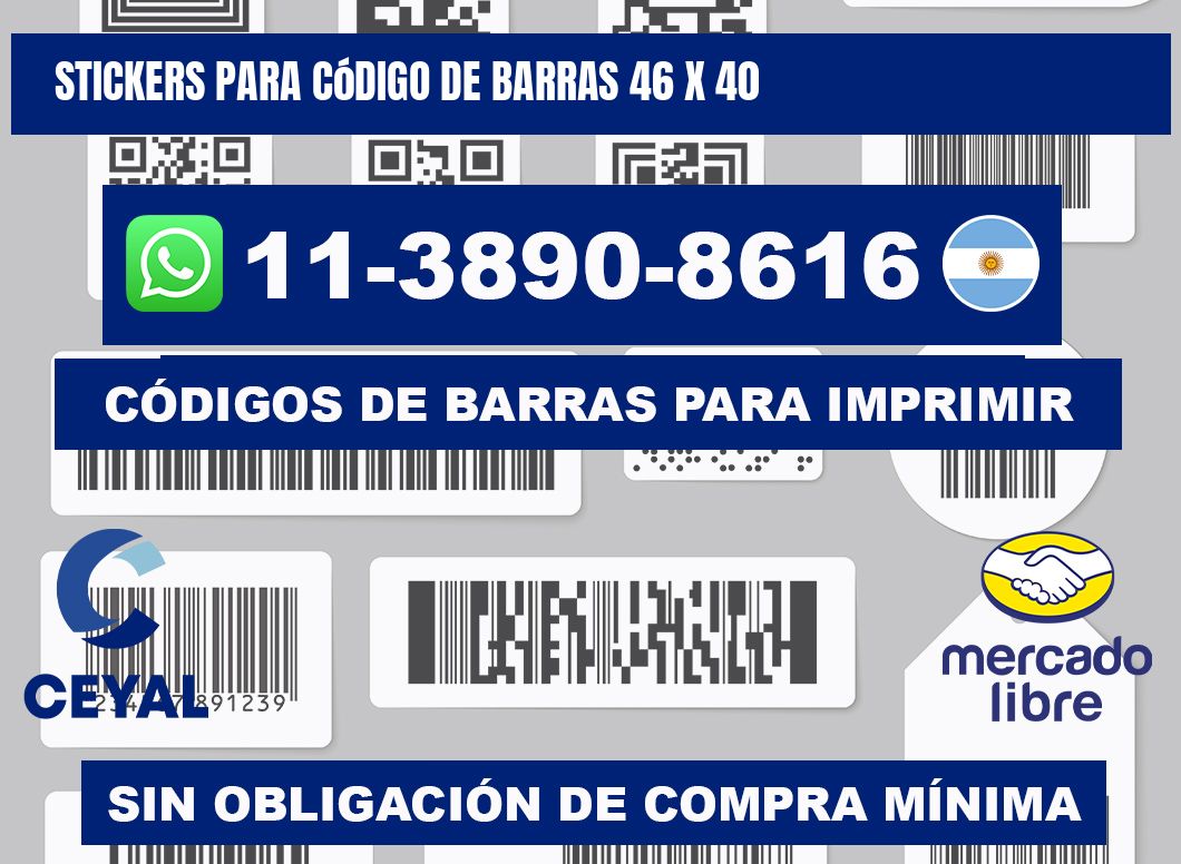 stickers para código de barras 46 x 40