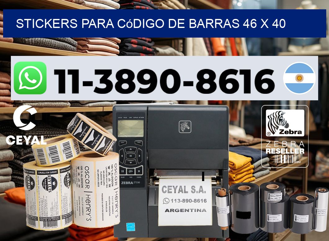 stickers para código de barras 46 x 40