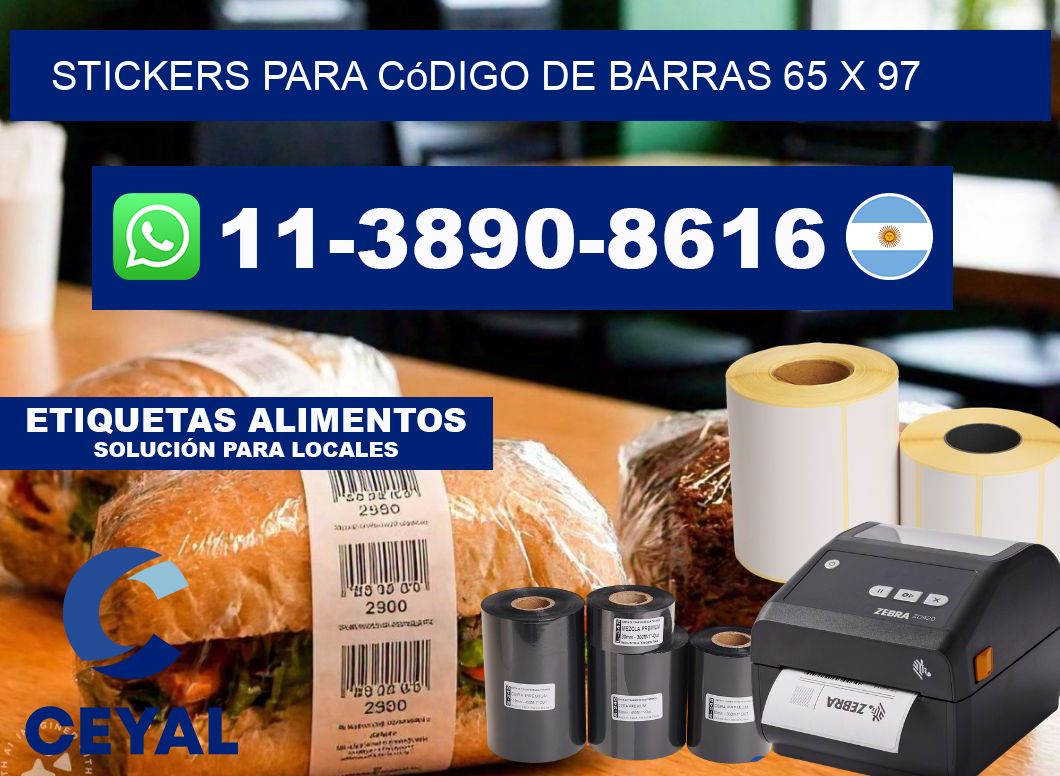 stickers para código de barras 65 x 97