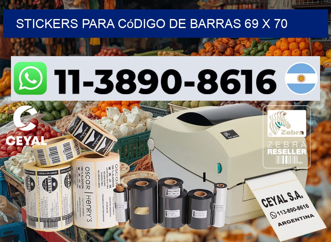 stickers para código de barras 69 x 70