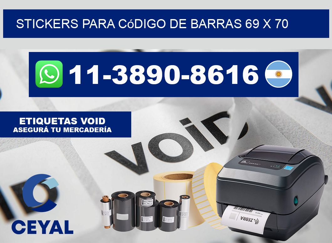 stickers para código de barras 69 x 70