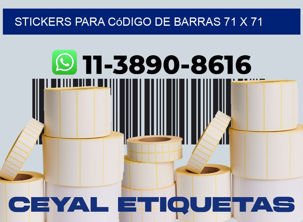 stickers para código de barras 71 x 71